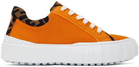 orange fendi sneakers|Fendi high top sneakers women's.